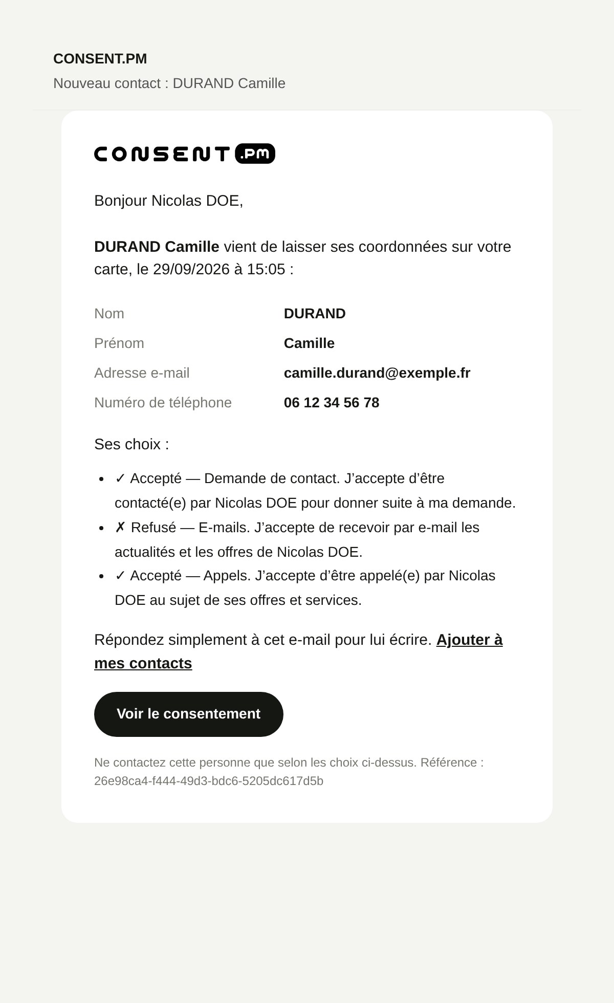 Le conseiller est prévenu